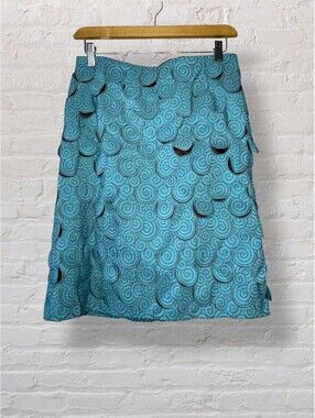 Sevier Skirts Blue Swirl Tiered ALine Skirt Mermaid Festival
